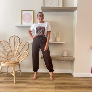 PANTALÓN BOMBACHO CHANDAL MARRON