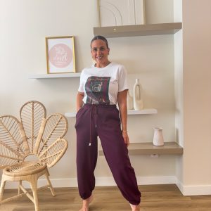 PANTALÓN BOMBACHO CHANDAL VINO