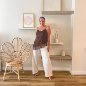 TOP FLECOS MARRON