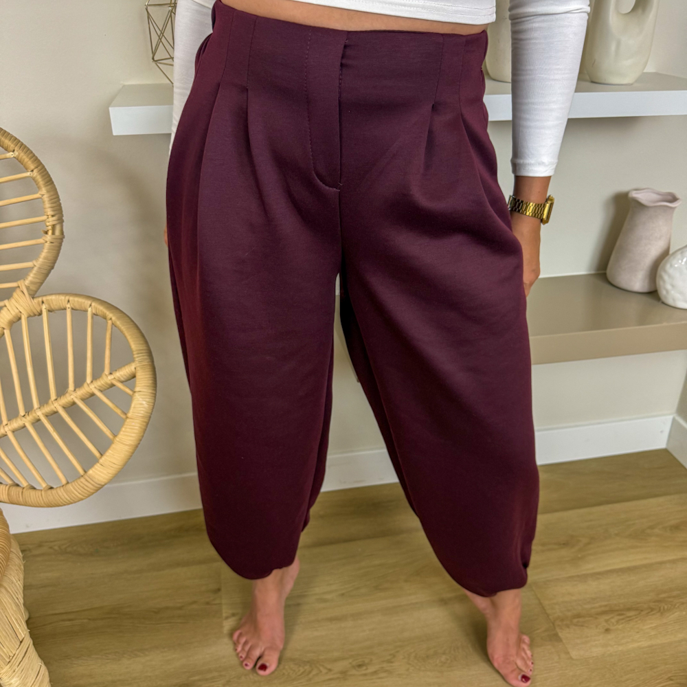PANTALÓN BOMBACHO CHANDAL VINO